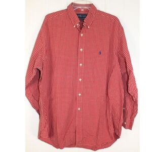 Ralph Lauren Yarmouth Red Plaid Men's Buttondown Shirt